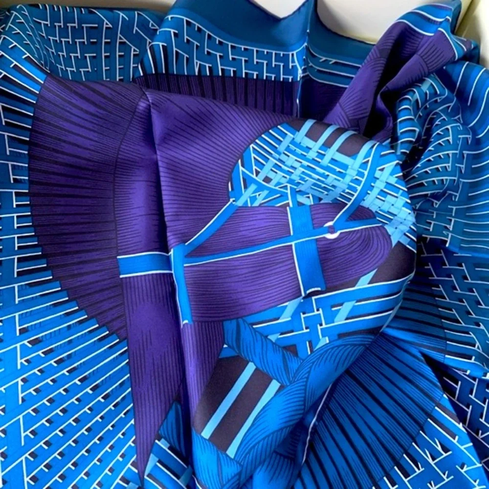 💟💙🐴 NEW Authentic Hermes Masan & Masan Scarf 90 Giftable Package